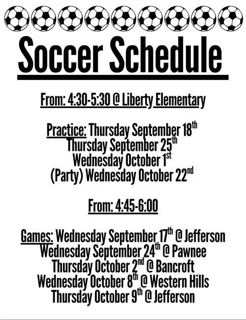 Game schedule